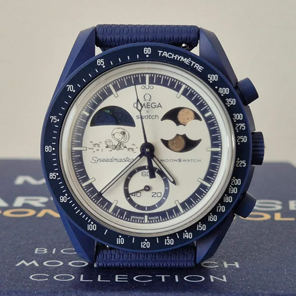 最新限定【Swatch オメガ Snoopy】MOONSWATCH MISSION TO EARTHPHASE★SO33N701L