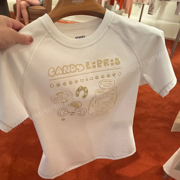 即発★大人可愛い★【エルメス】キャンディリブリス Tシャツ 偽物 h259252