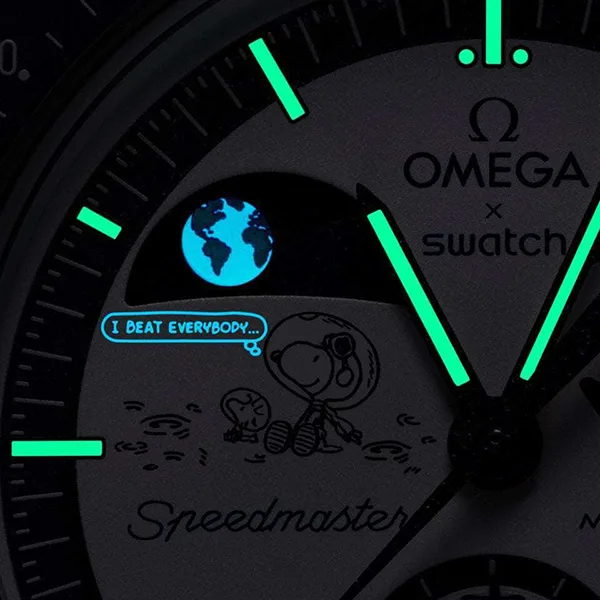 最新限定【Swatch オメガ Snoopy】MOONSWATCH MISSION TO EARTHPHASE★SO33N701L