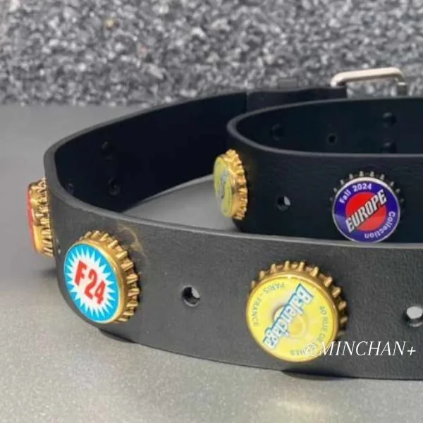 【バレンシアガ ベルト パチモン】Embellished leather belt レザー ベルト bl25945