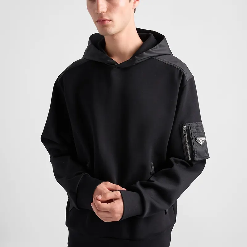 プラダ コットンフリースx Re-Nylon フーディー スーパーコピー pl84625846