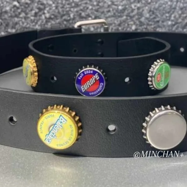 【バレンシアガ ベルト パチモン】Embellished leather belt レザー ベルト bl25945