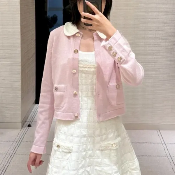 男女兼用◆クラシカルな襟が可愛い シャネル カーディガン コピー 25B 長袖 トップス P80139 K11594 94305