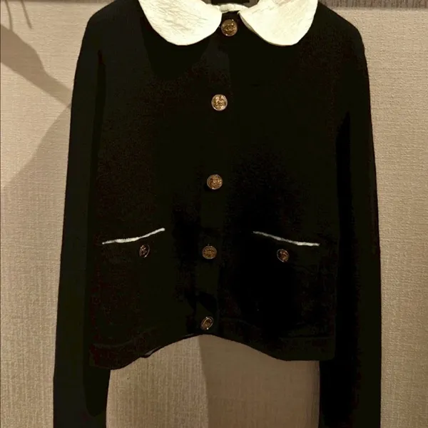 男女兼用◆クラシカルな襟が可愛い シャネル カーディガン コピー 25B 長袖 トップス P80139 K11594 94305