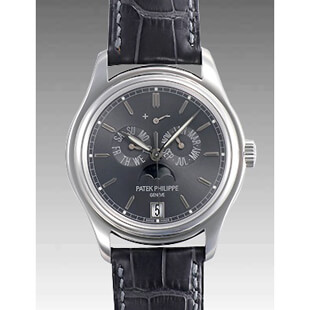パテックフィリップPATEK PHILIPPEコピー アニュアルカレンダー 5146P-001メンズ 自動巻き プラチナ ダイヤモンド グレー